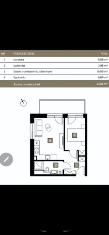 Mieszkanie Sprzedaż Dębno Włościańska 3